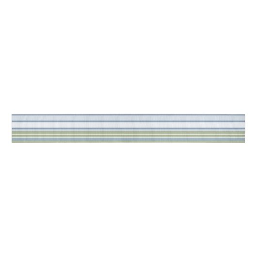 Dark Pastel Blue and Spring Rain Stripes Grosgrain Lint (Voorkant)