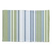Dark Pastel Blue and Spring Rain Stripes Kussensloop (Achterkant)
