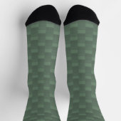Dark Pastel Green Color Blocks Sokken (Top)