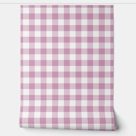 Dark Pastel Pink Check Green Buffalo Plaid Behang