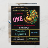 Dark Peacock verjaardagsviering - 1 jaar! Kaart (Voorkant / Achterkant)