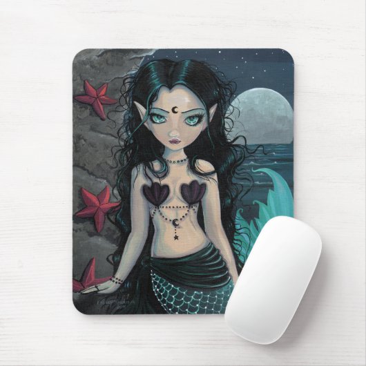 Dark Pearl Mermaid Mousepad Muismat (Met muis)