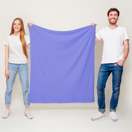 Dark Periwinkle Paars Fleece Blanket Deken (In situ)