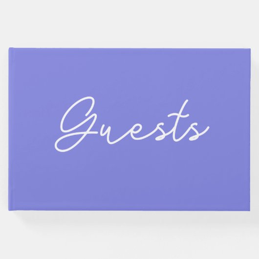 Dark Periwinkle Paars Gastenboek (Voorkant)