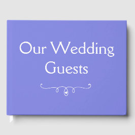Dark Periwinkle Paars Onze huwelijksgasten Gastenboek