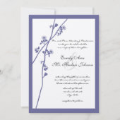 Dark Periwinkle Twilight Paarse Wildflower Wedding Kaart (Voorkant)