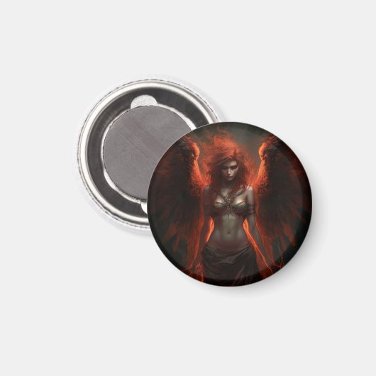 Dark Phoenix Fantasy Art Magnet (Voorkant / Achterkant)