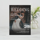 Dark Photo Magazine Nieuwsbrief Elegante bruiloft Kaart (Staand voorkant)