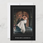 Dark Photo Magazine Nieuwsbrief Elegante bruiloft Kaart (Achterkant)