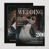 Dark Photo Magazine Nieuwsbrief Elegante bruiloft Kaart (Voorkant / Achterkant)