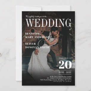 Dark Photo Magazine Nieuwsbrief Elegante bruiloft Kaart