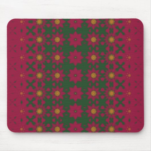 Dark pink and green Mouse pad Muismat (Voorkant)