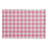 Dark Pink Checkered gingham Plaid Kussensloop (Achterkant)