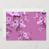 Dark Pink Floral Baby Shower Invitation Kaart (Achterkant)