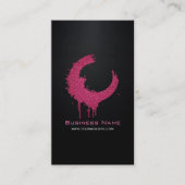 Dark Pink Glitter Swirl Design – Custom Editable Visitekaartje (Voorkant)