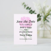 Dark Pink Peony Aankondigingskaart (Staand voorkant)