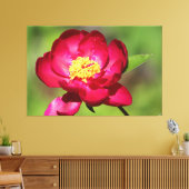 Dark Pink Peony Canvas Afdruk (Insitu (Woonkamer))