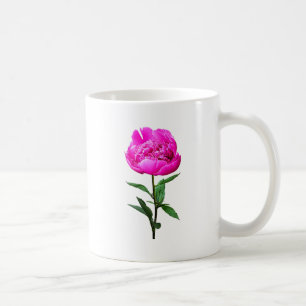 Dark Pink Peony Koffiemok