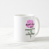 Dark Pink Peony Koffiemok (Voorkant rechts)