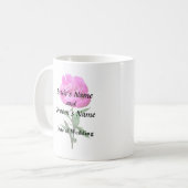Dark Pink Peony Koffiemok (Voorkant links)