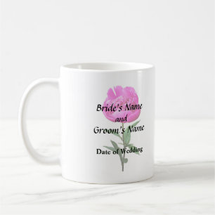 Dark Pink Peony Koffiemok