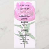 Dark Pink Peony Programmakaart (Achterkant)