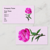 Dark Pink Peony Visitekaartje (Voorkant / Achterkant)