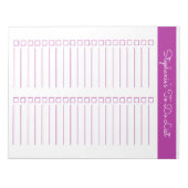 Dark Pink Vertical 8.5x11 Two Column Checklist Notitieblok (Voorkant)