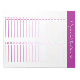 Dark Pink Vertical 8.5x11 Two Column Checklist Notitieblok