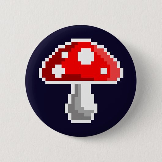 Dark Pixel Mushroom Button (Voorkant)