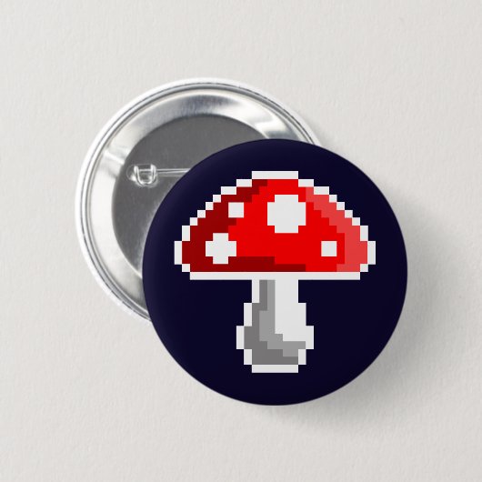 Dark Pixel Mushroom Button (Voorkant /achterkant)