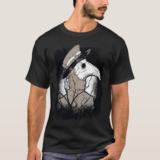 Dark Plague Doctor Spooky Costume Horror T-shirt (Voorkant)