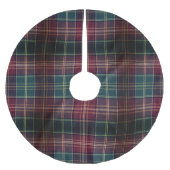 Dark Plaid Classic Tartan Green Red Kerstboom Rok (Voorkant)