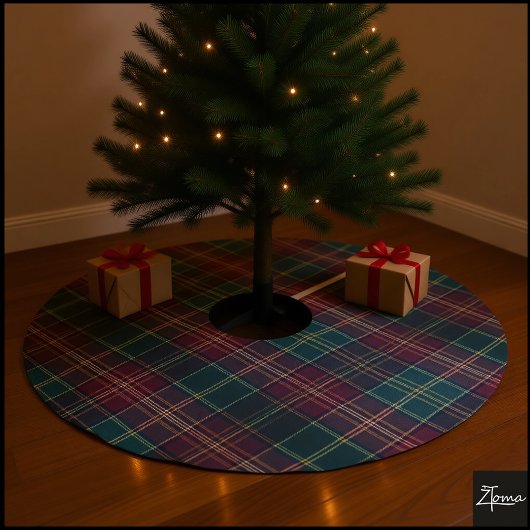 Dark Plaid Classic Tartan Green Red Kerstboom Rok