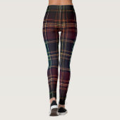 Dark Plaid Classic Tartan Green Red Leggings (Achterkant)