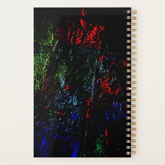 Dark planner vibrant texture abstract recycled (Achterkant)
