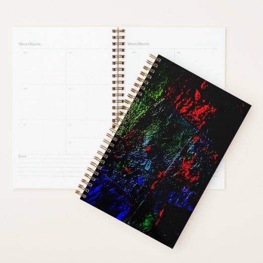 Dark planner vibrant texture abstract recycled (Display)