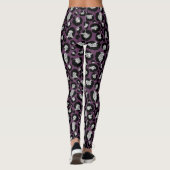 Dark Plum Animal Print Women's Leggings (Achterkant)
