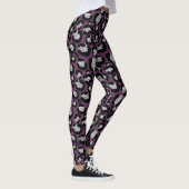 Dark Plum Animal Print Women's Leggings (Rechts)