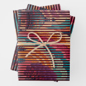 Dark Plum Dome Gift Wrap Set (3 Sheets) - Custom Inpakpapier Vel (In situ)