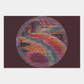 Dark Plum Dome Gift Wrap Set (3 Sheets) - Custom Inpakpapier Vel (Voorkant)