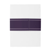 Dark Plum Initialen Wedding Invitation Portrait Uitnodigingen Wikkel (Achterkant Voorbeeld)