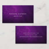 Dark Plum Purple Mandala Zen Business Card Visitekaartje (Voorkant / Achterkant)