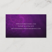 Dark Plum Purple Mandala Zen Business Card Visitekaartje (Achterkant)