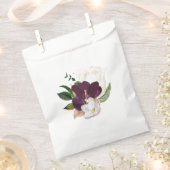 Dark Plum Velvet Floral Bedankzakje (Geknipt)