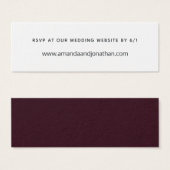 Dark Plum Velvet Mini Visitekaartjes (Voorkant /achterkant)