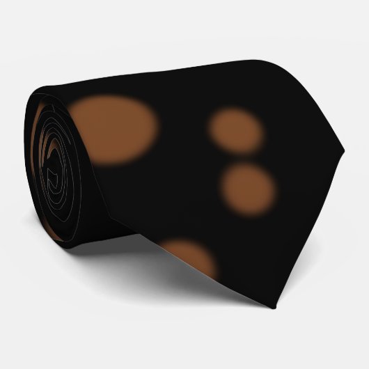 Dark Polka Dots Stropdas (Opgerold)