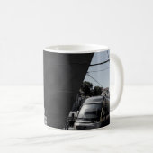 Dark porto train picture koffiemok (Voorkant rechts)