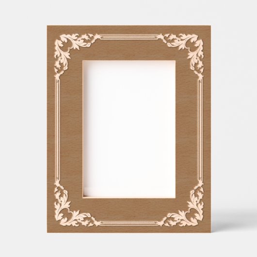 Dark Prairie Rose Etched Wood Frame Gegraveerde Lijstjes (Voorkant)