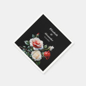 Dark Pretty pink white red roses floral wedding  Servet (Hoek)